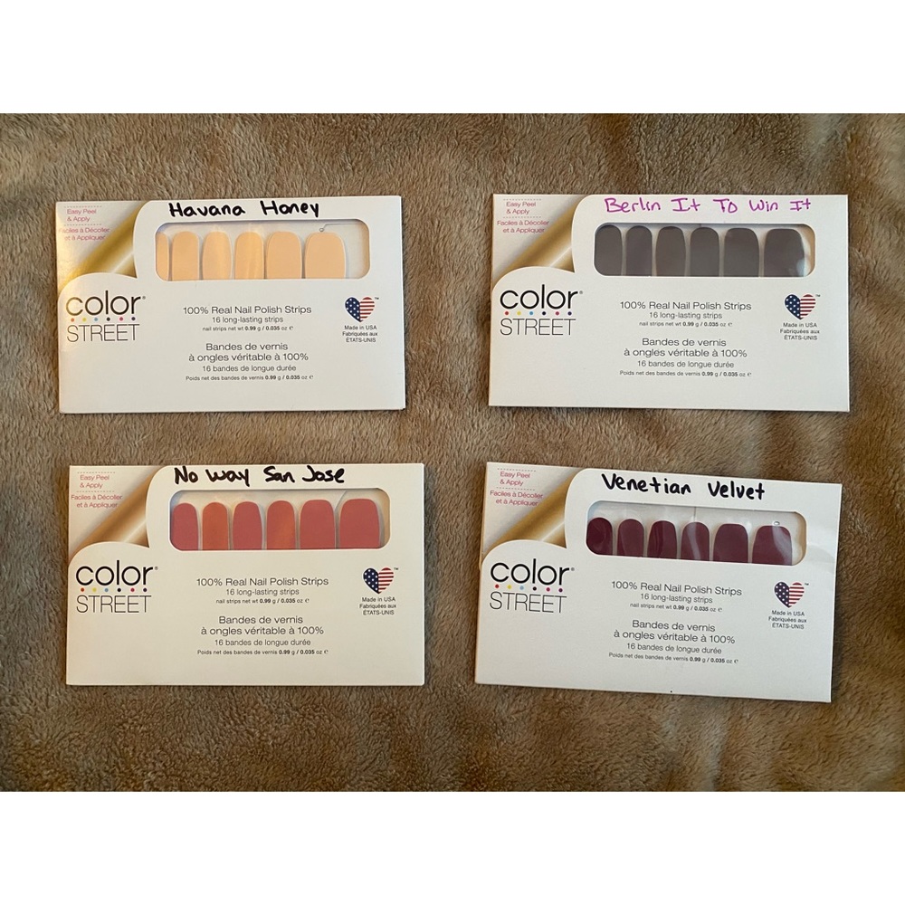Nail strips (color street brand)- 4 sets